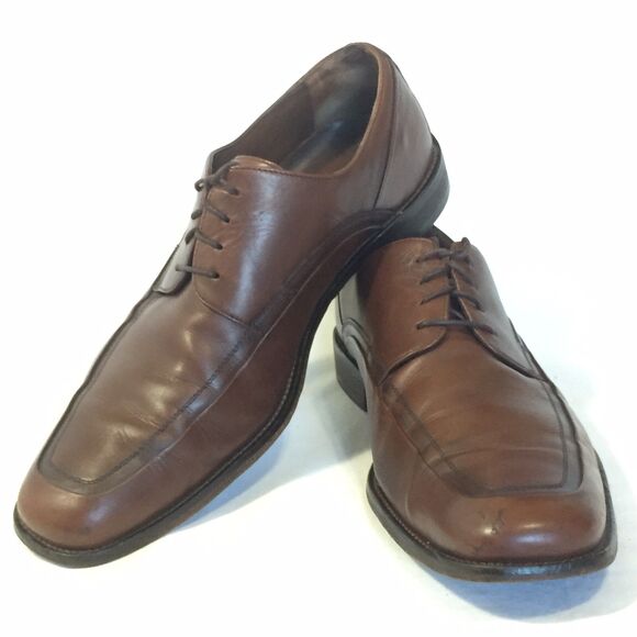 Johnston & Murphy Shoes Leather Bench-Made Square Apron Brown 11 Men Lace - Picture 12 of 12